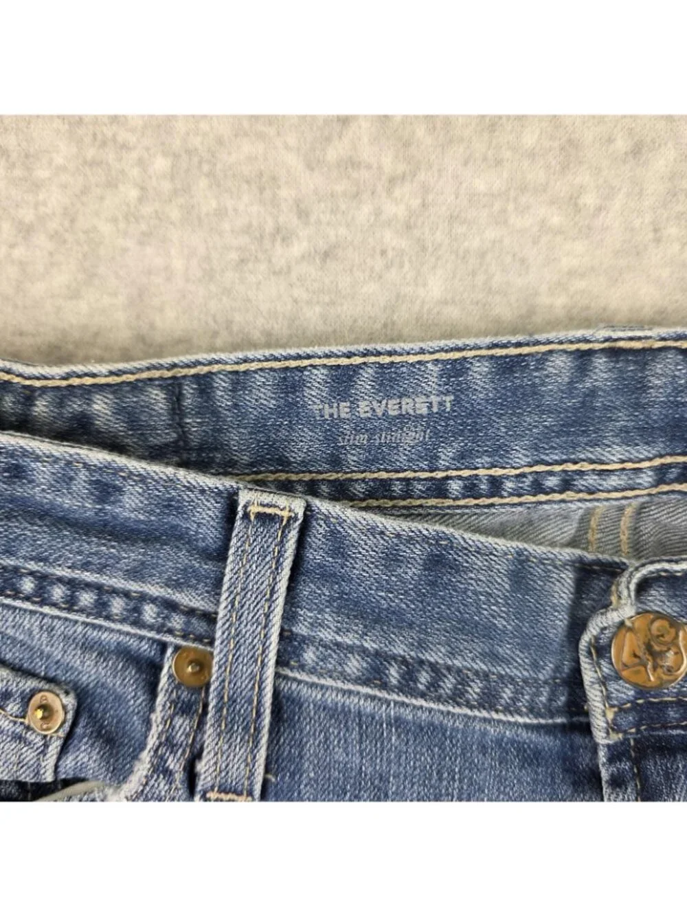 AG Adriano Goldschmied Everett Jeans Mens 32x29 Slim Straight Light Wash Denim